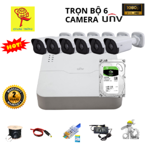 Trọn Bộ 6 Camera UNV 2MP