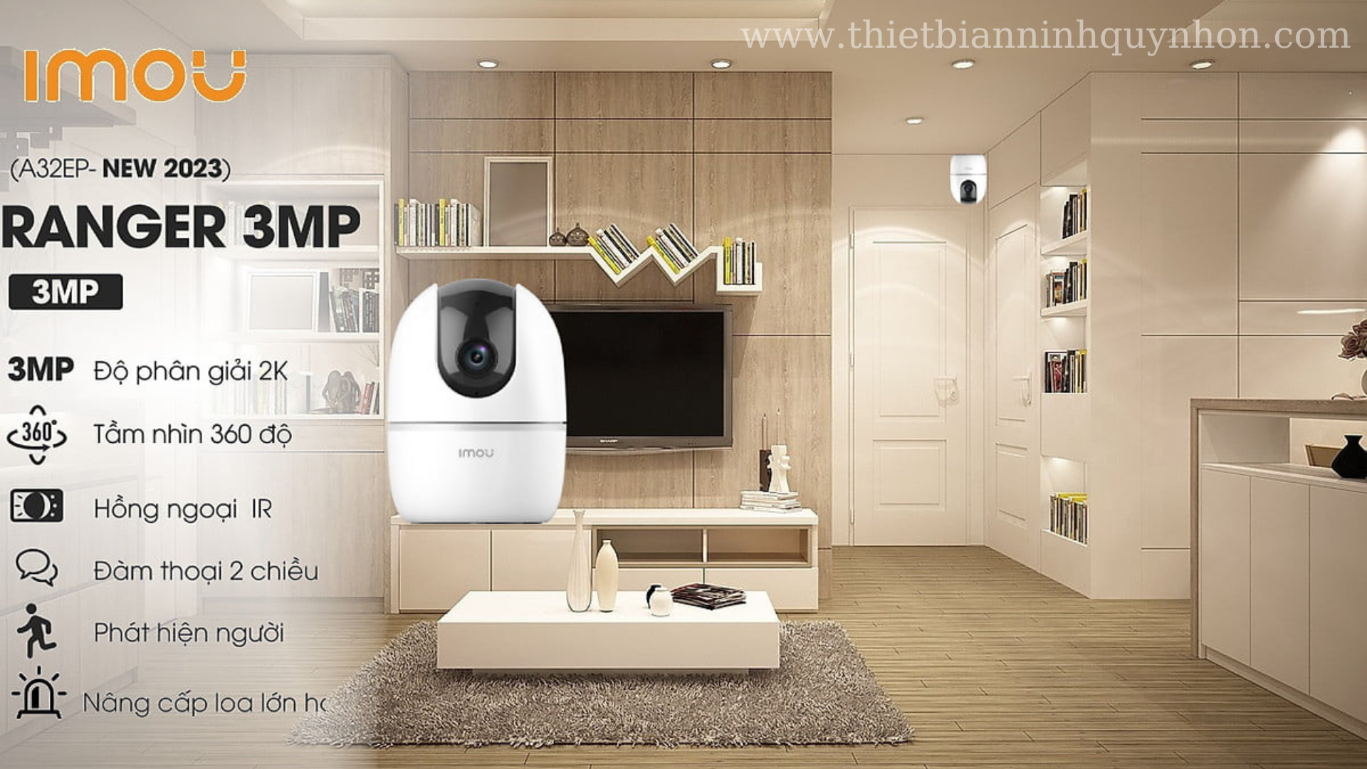 Camera wifi trong nhà quay quét 3MP IMOU IPC-A32EP-L