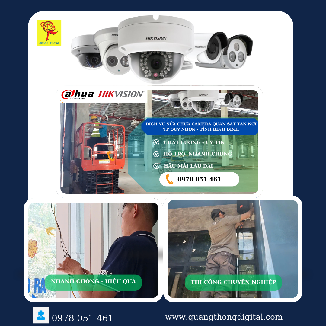 Bảo trì - Sửa chữa CAMERA tại Quy Nhơn tận nhà